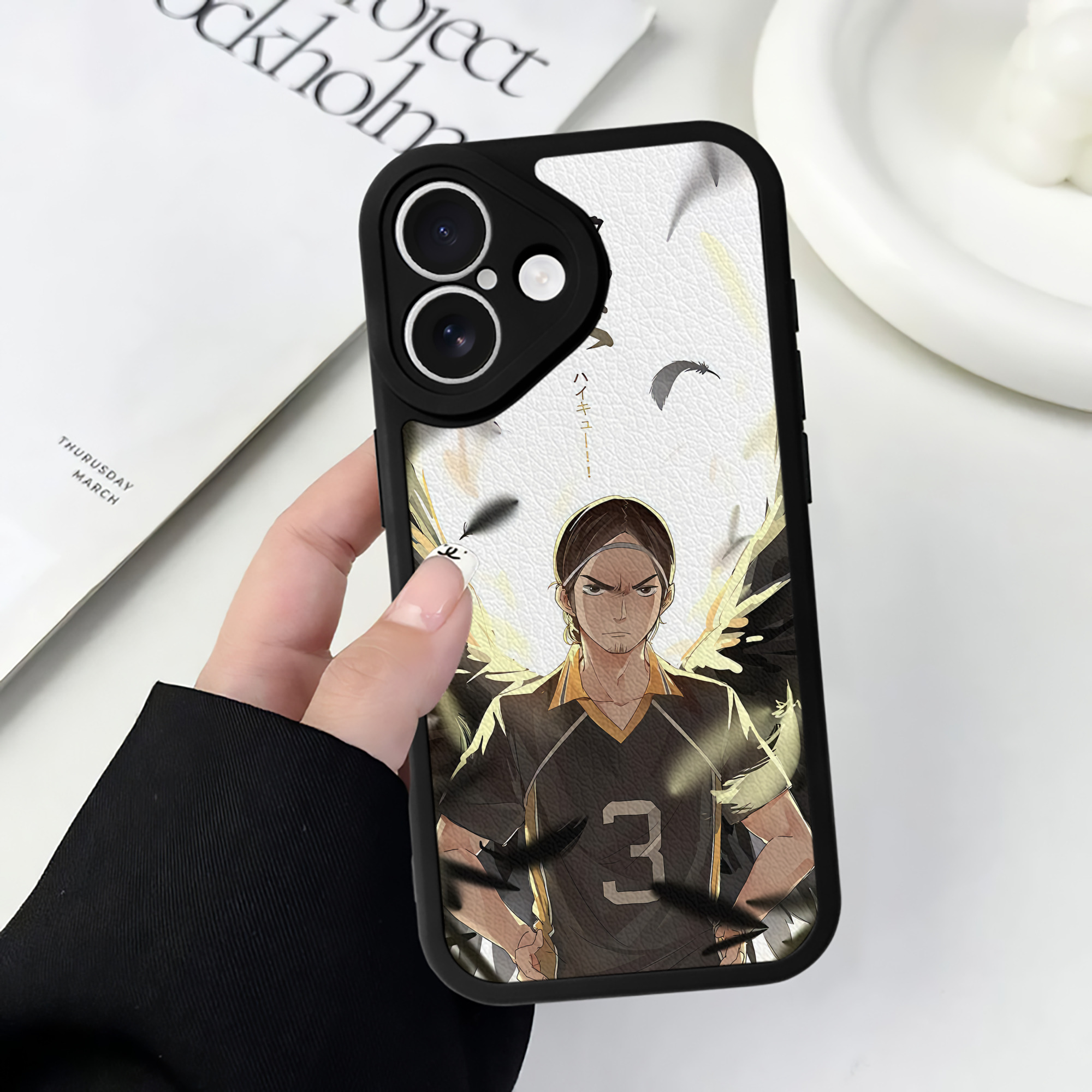 （画像用） ハイキュー!! Haikyu!! 【iPhone 16シリーズ対応】シリコンスマホケース（レザー調） 材質：シリコン